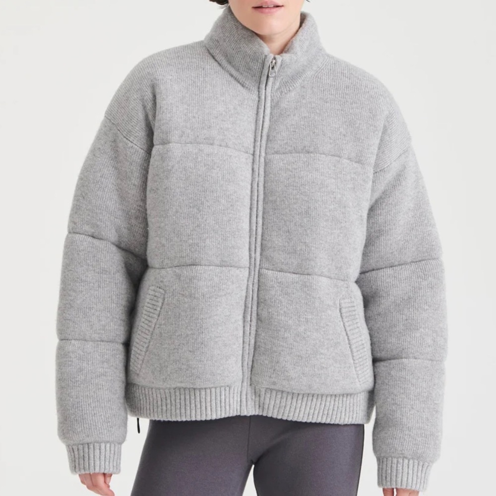 NWOT| NAADAM Light Gray Puffer Jacket